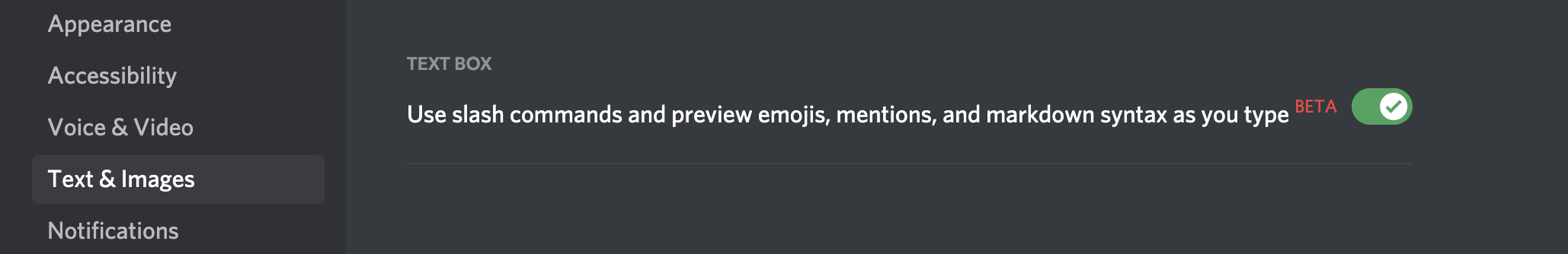 Use slash commands and preview emojis, mentions, and markdown syntax as you type